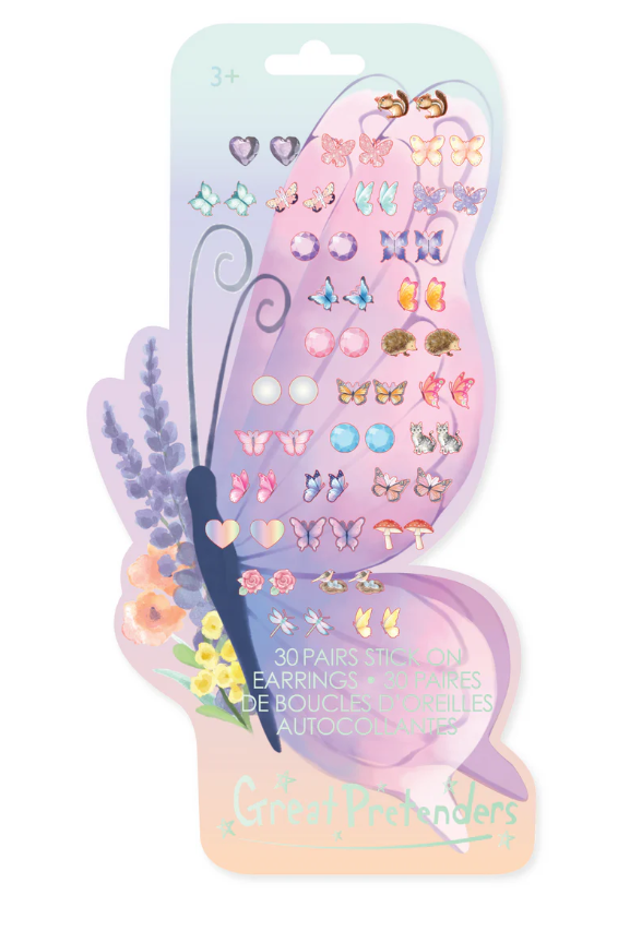 Great Pretenders - Lot de 30 autocollants pour boucles d'oreilles - Papillon