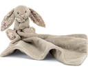 Jellycat - Doudou lapin beige fleurie