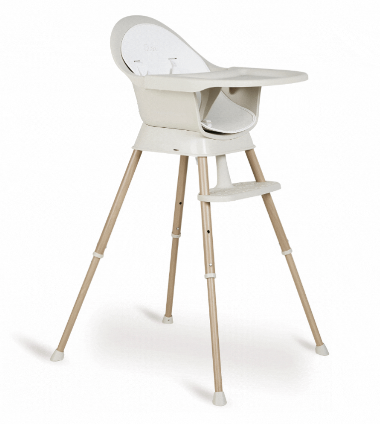 Quax - Chaise Bébé Evolutive Ultimo 3 Luxe - Argile-Naturel