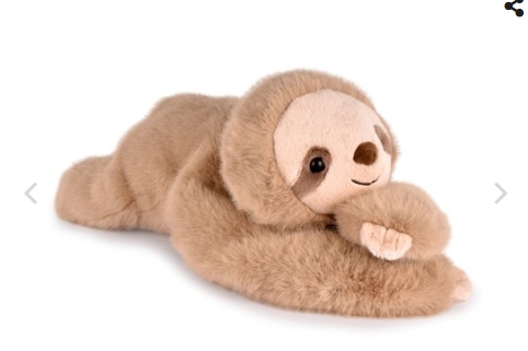 Podcoll - Peluche lestée - Paresseux Marron - 50 cm