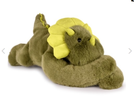 Podcoll - Peluche dinosaure vert lesté - 40 cm