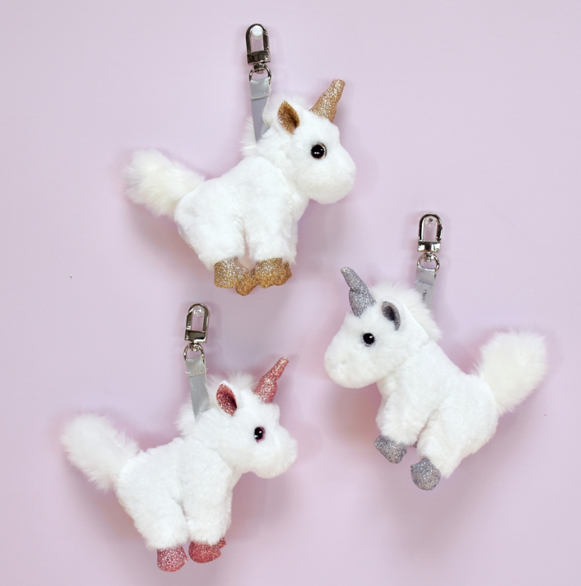 Histoire d'Ours - Porte-clé licorne or