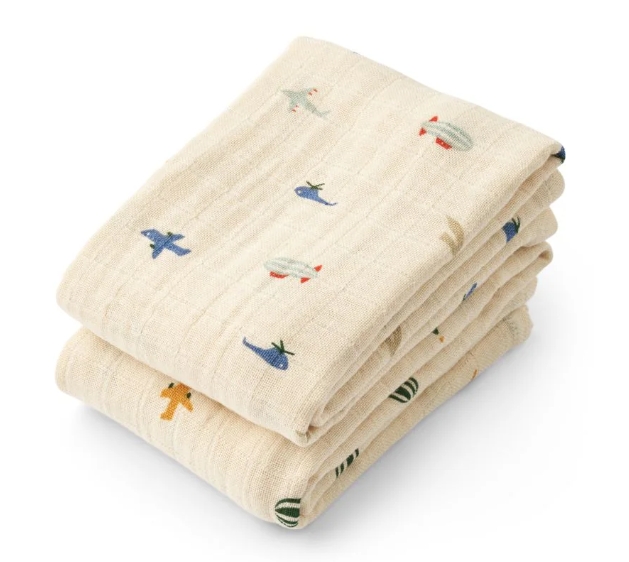 Liewood - Lot de 2 tetras Lewis - Aviatore/Ecru