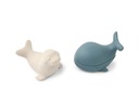 LIEWOOD - Lot de 2 jouets de bain flottants - Duncan - Whale Blue/ Sandy