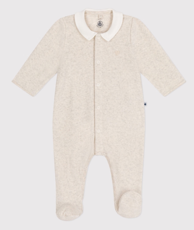 Petit Bateau - Pyjama en velours bébé