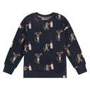 STAINS & STORIES - Pull bleu marine à motifs - Garçon