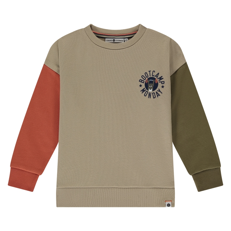 STAINS &amp; STORIES - Sweatshirt Tricolore - Garçon