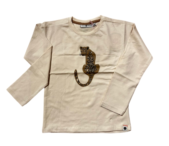 STAINS & STORIES - T-Shirt beige à manches longues- Fille