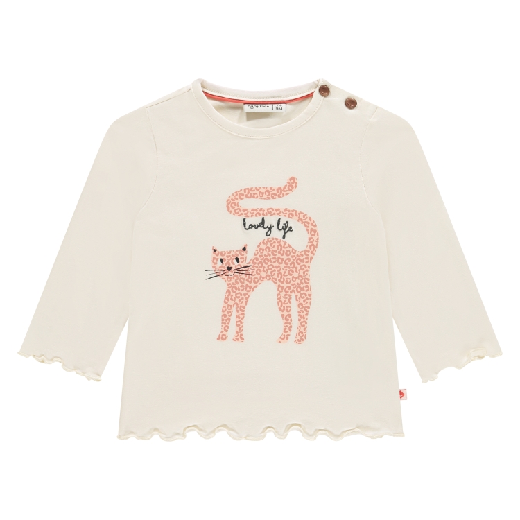 BABYFACE - T-Shirt beige à manches longues à motifs - Filles