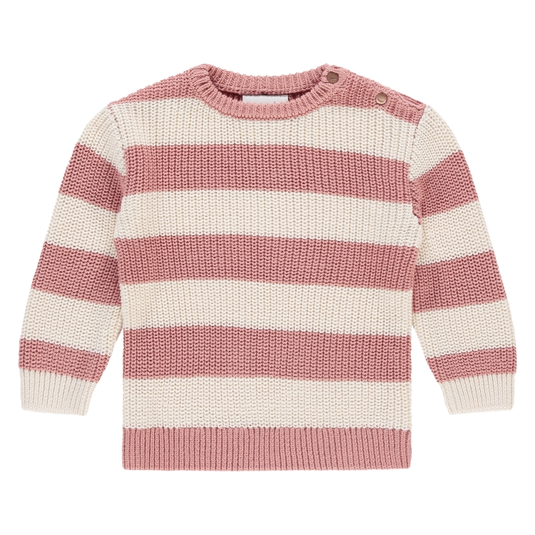 BABYFACE - Pull Rose et Blanc à lignes - Fille