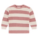 BABYFACE - Pull Rose et Blanc à lignes - Fille