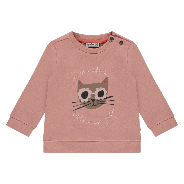 BABYFACE - Sweatshirt rose à motifs - Fille