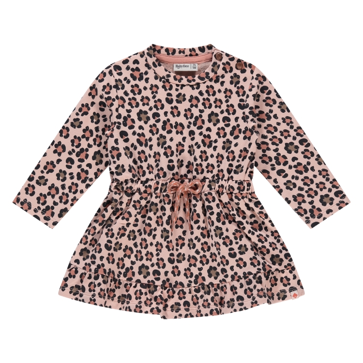 BABYFACE - Robe rose imprimé pattes