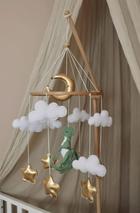 Little Loua - Mobile Bébé Fait Main - Dinosaure