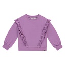 STAINS & STORIES - Sweatshirt mauve à volants - Fille