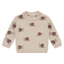 BABYFACE - Pull beige à fleurs - Fille