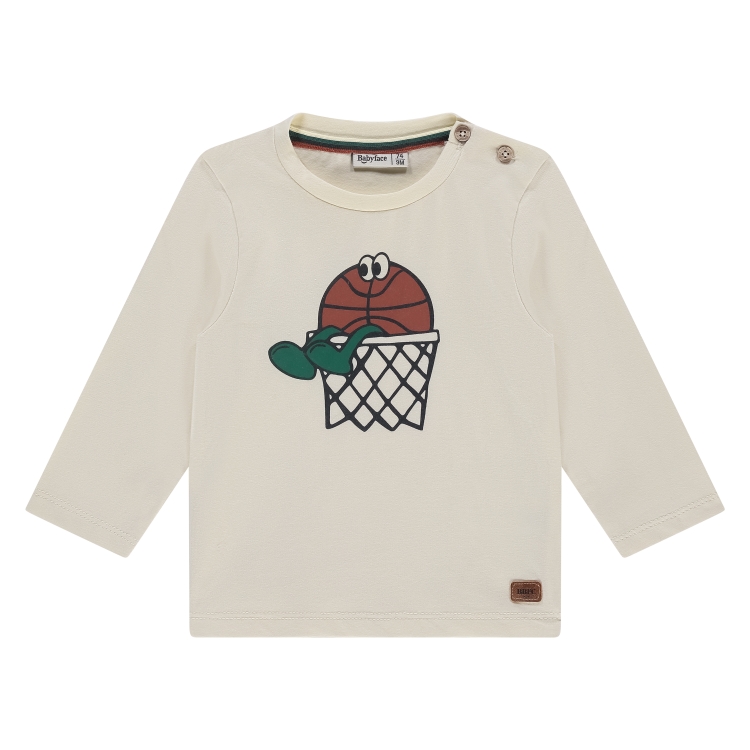 BABYFACE - T-Shirt blanc à manches longues avec motifs - Garçon