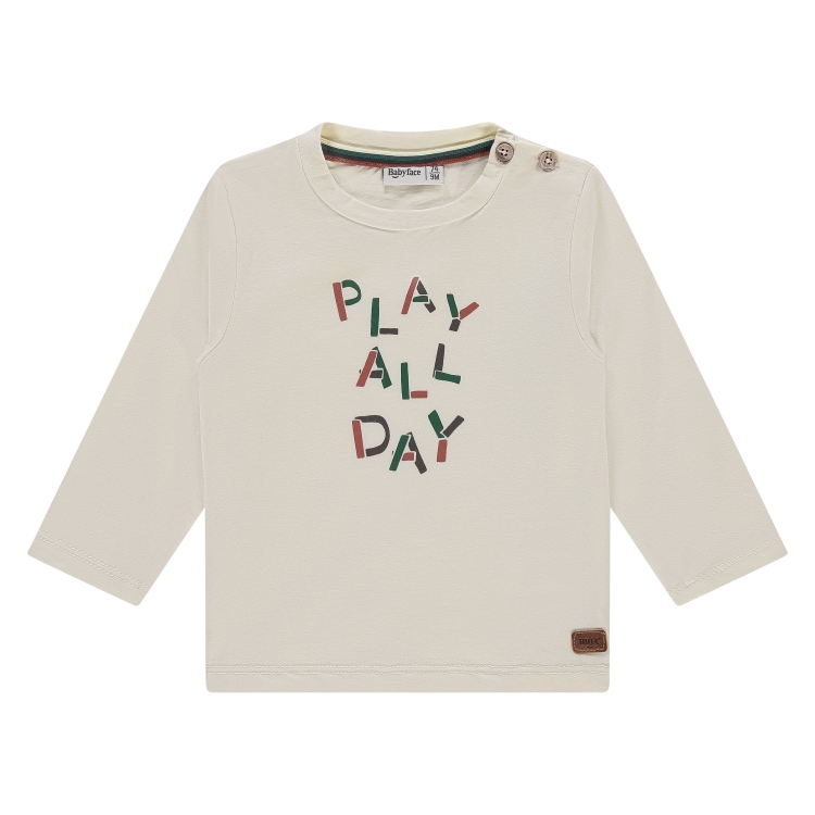 BABYFACE - T-Shirt blanc à manches longues avec motifs - Garçon