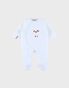 Noukie's - Pyjama bébé en velours blanc avec broderie mouton