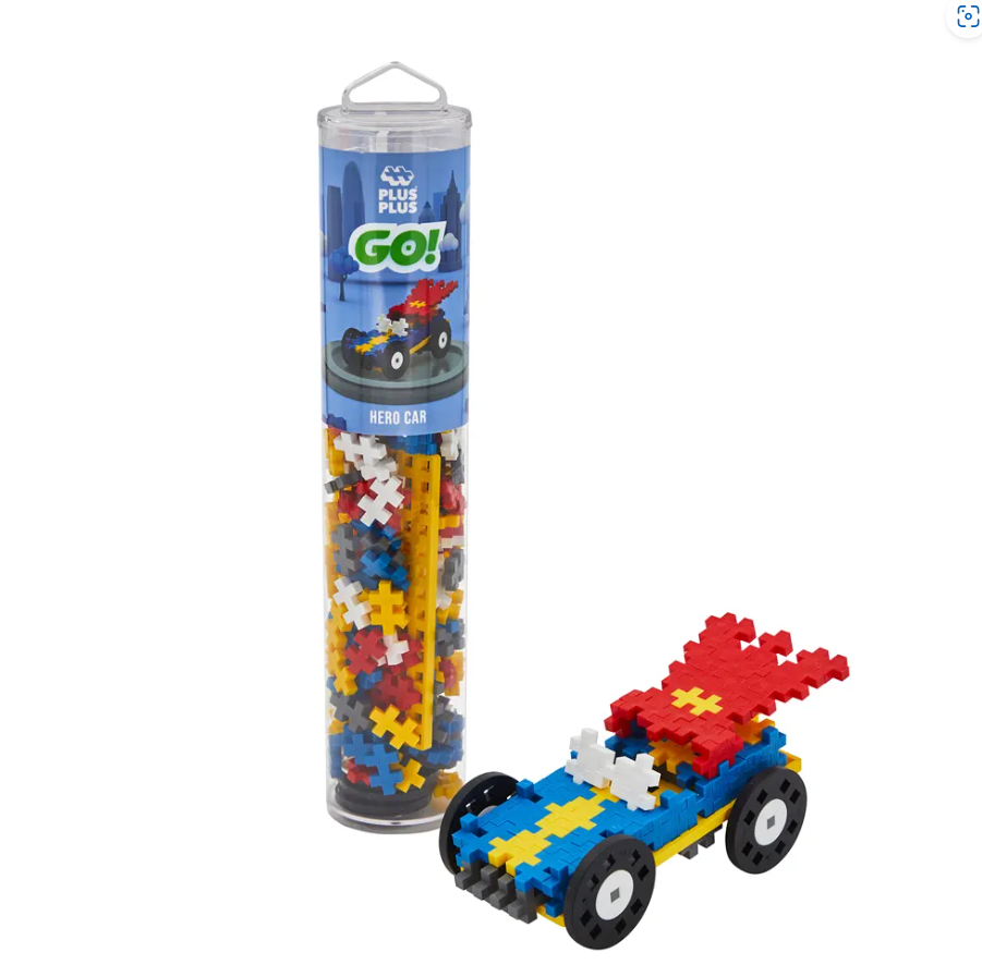 PLUS-PLUS - GO! - Tube Voiture super héros - 200 pcs
