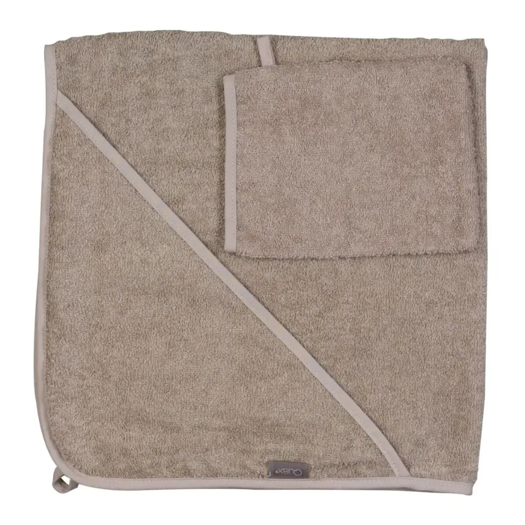 Quax - Cape de bain & gant de toilette - Stone