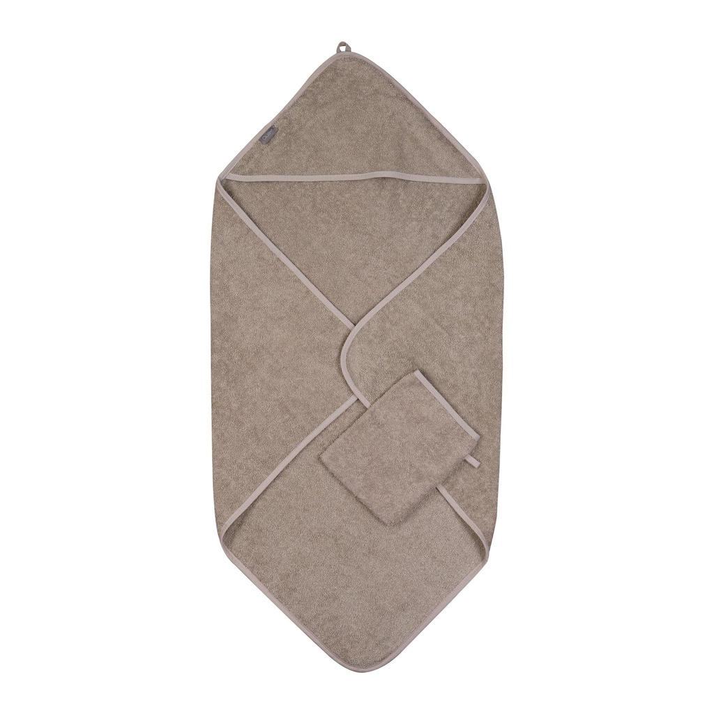 Quax - Cape de bain & gant de toilette - Stone