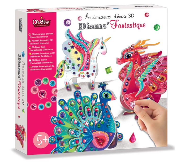 Crealign' - Animaux Décos 3D - Diams Fantastique - 5 ans +