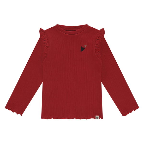 STAINS & STORIES - T-shirt rouge à longues manches - Fille