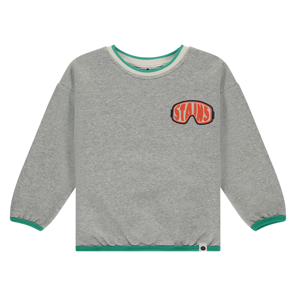 STAINS & STORIES - Sweatshirt Gris et Vert - Garçon