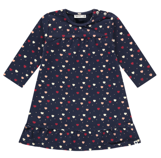Babyface - Robe bleue marine avec coeurs - Fille