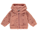 Babyface - Veste rose en mouton imprimé coeurs - Fille