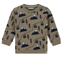 BABYFACE - Sweatshirt brun à imprimés montagnes - Garçon