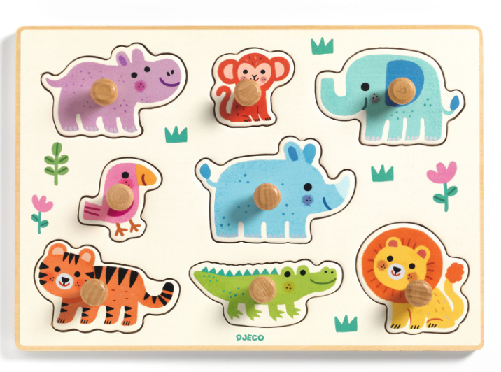 Djeco - Puzzle Hippo'n'Co - 12 mois +