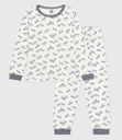 Petit Bateau - Pyjama 2 pièces enfant en velours imprimé zèbres