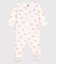 Petit Bateau - Pyjama fourré avec pieds - Imprimés coeurs