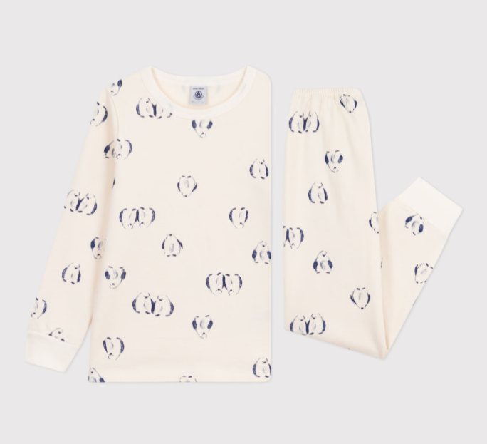 Petit bateau - Pyjama 2 pièces enfant en molleton - Imprimés pingouins