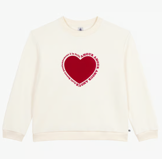 Petit bateau - Pull col rond en coton - Beige