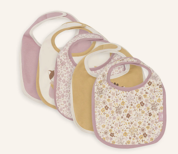 Jollein - Lot de 5 bavoirs imperméables - Flower Fairies