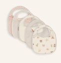 Jollein - Lot de 5 bavoirs - Jersey imperméable Animal Friends