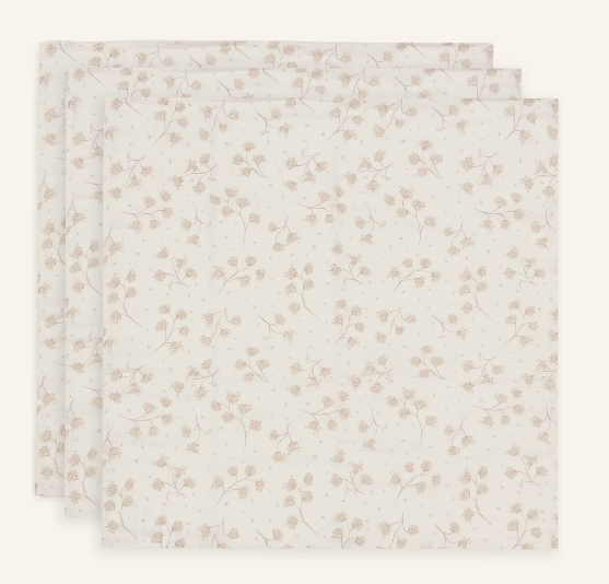 JOLLEIN - Lange Gaze de Coton Small 70x70cm - Leafy Dreams - 3 Unités