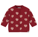 BABYFACE - Gilet en laine rouge avec coeurs  - Fille