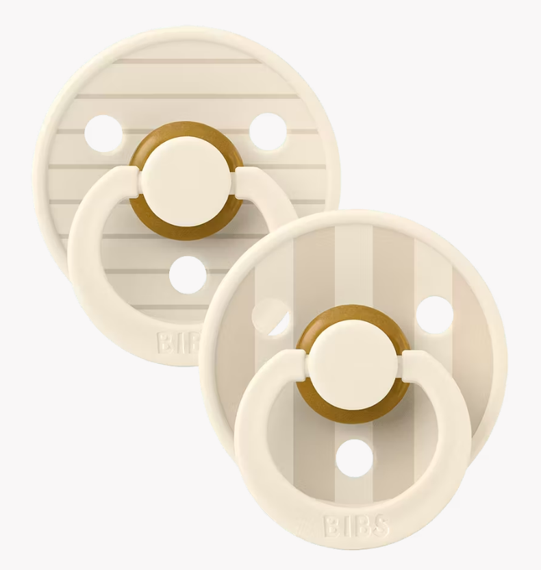 Bibs - Lot de 2 tétines - Ivory Vanilla Mix - Taille 1 - Rondes