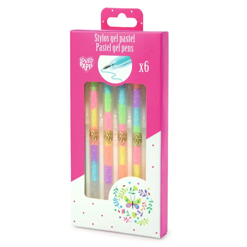 Djeco - 6 stylos gel pastel