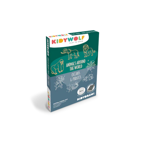 KIDYWOLF - KIDYDRAW-MINI - Recharge - Animaux autour du monde / Océans et pirates