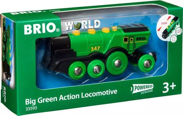 Brio - Locomotive Verte Puissante à piles - 3 ans +