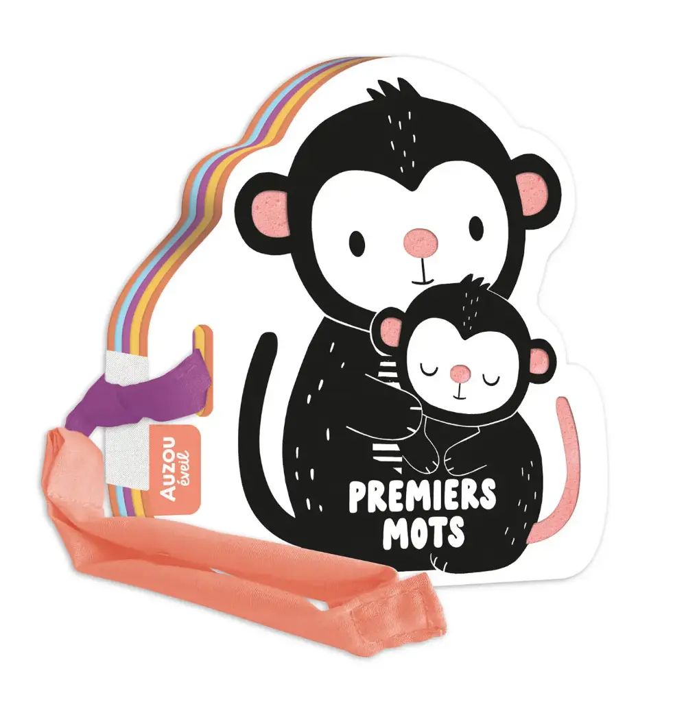 Auzou - Mon premier livre poussette en noir et blanc - Premiers mots