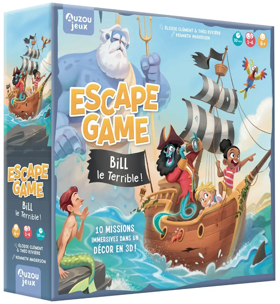 Auzou - Grands Jeux - Escape game "Bill le Terrible" - 7 ans +
