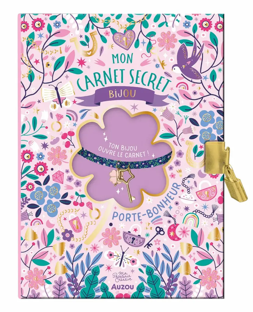 Auzou - Ma papeterie créative - Mon carnet secret bijou porte-bonheur