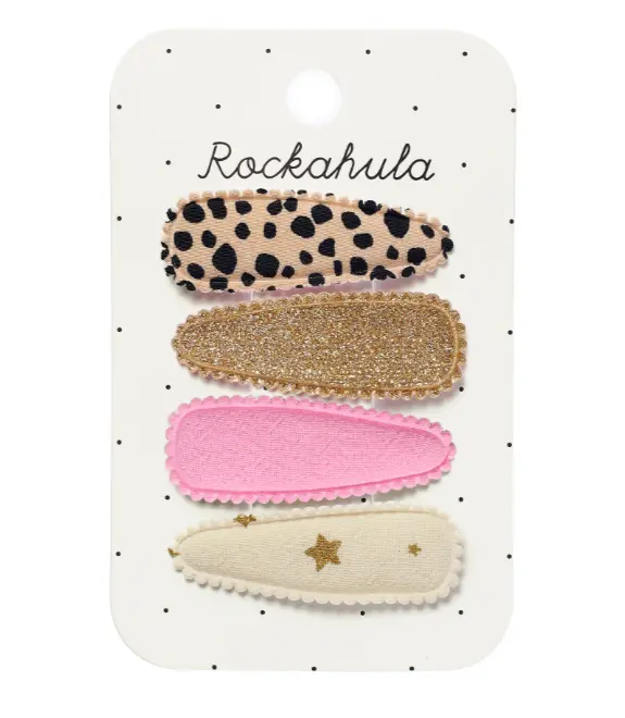 Rockahula - Lot de 4 pinces à cheveux - Leopard Fabric