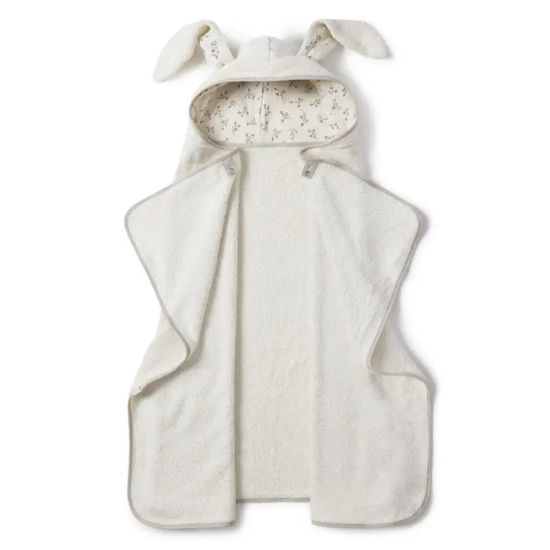 Babyshower - Cape de bain lapin 80x145cm - Olive Bloom